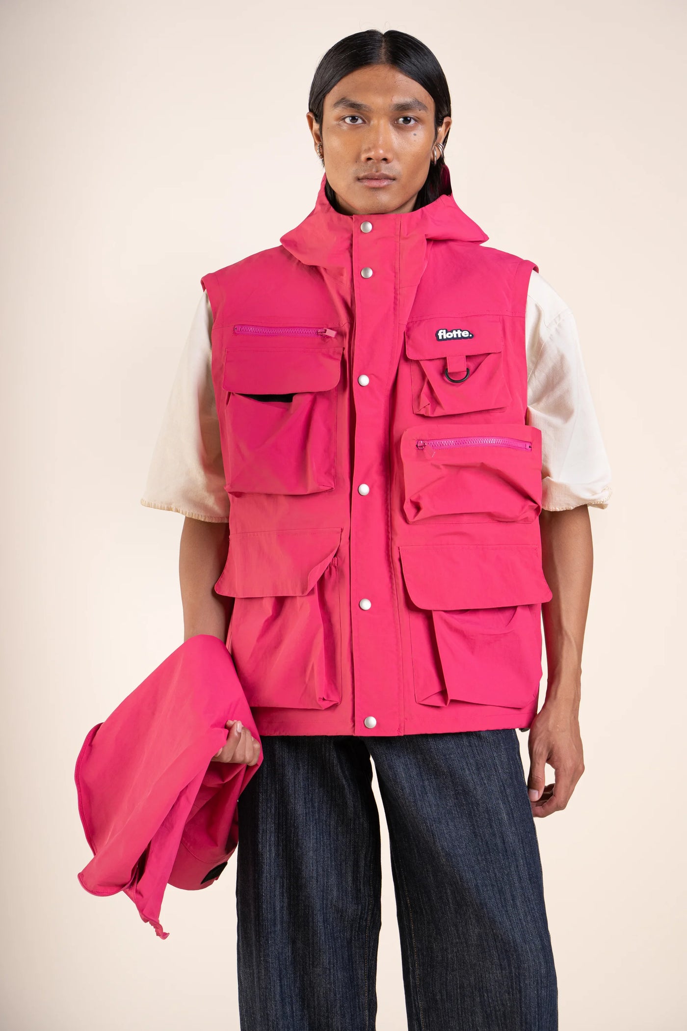 Saint Cyr - multipocket jacket - Flotte #couleur_fuschia