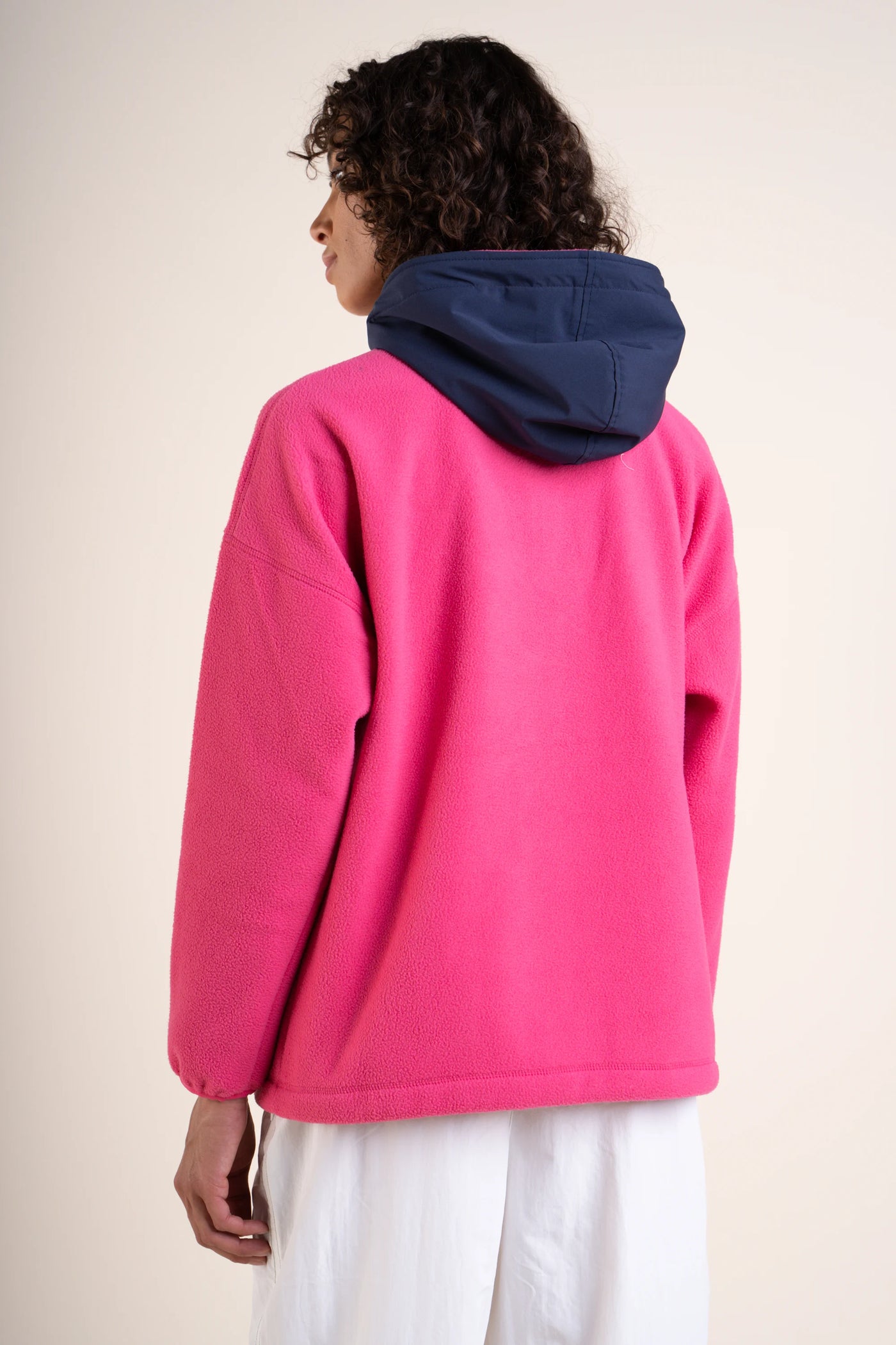 Belleville - Waterproof fleece hoodie - Flotte #couleur_fuschia