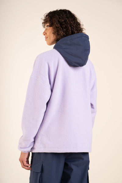 Belleville - Waterproof fleece hoodie - Flotte #couleur_lilas