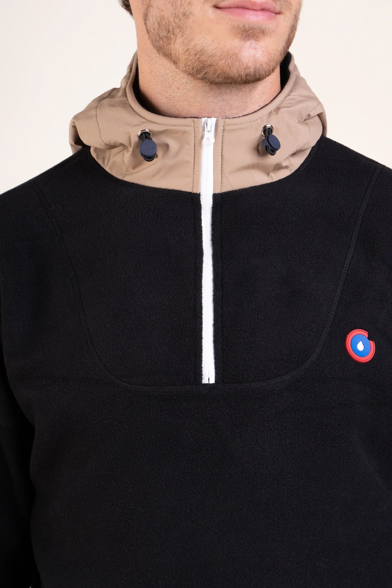 Belleville - Waterproof fleece hoodie - Flotte #couleur_ombre
