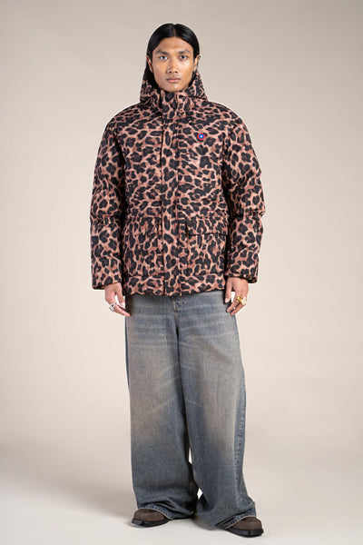 Waterproof mid-length jacket - #couleur_new-leopard