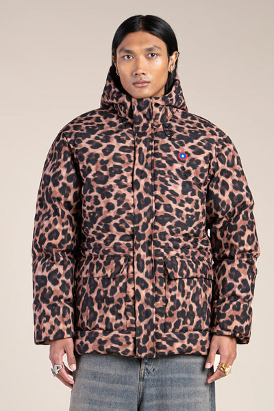 Waterproof mid-length jacket - #couleur_new-leopard