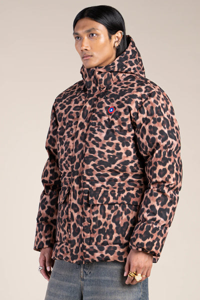 Waterproof mid-length jacket - #couleur_new-leopard