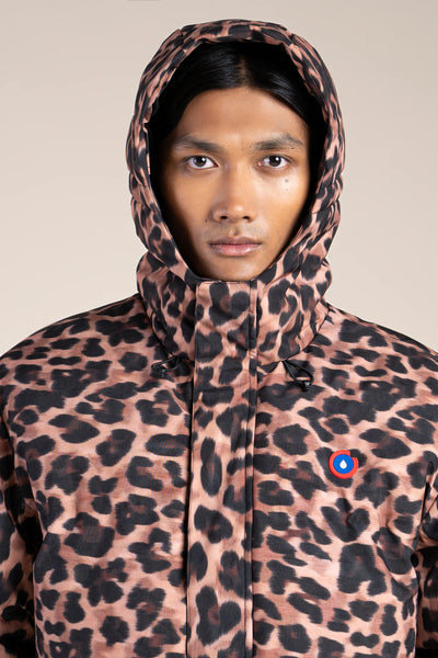 Waterproof mid-length jacket - #couleur_new-leopard