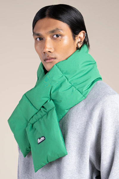 Alma reversible waterproof scarf #couleur_cactus-cactus