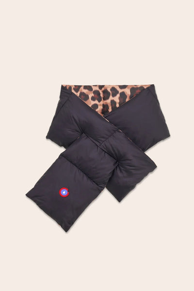 Alma waterproof reversible scarf #couleur_new leopard-Black