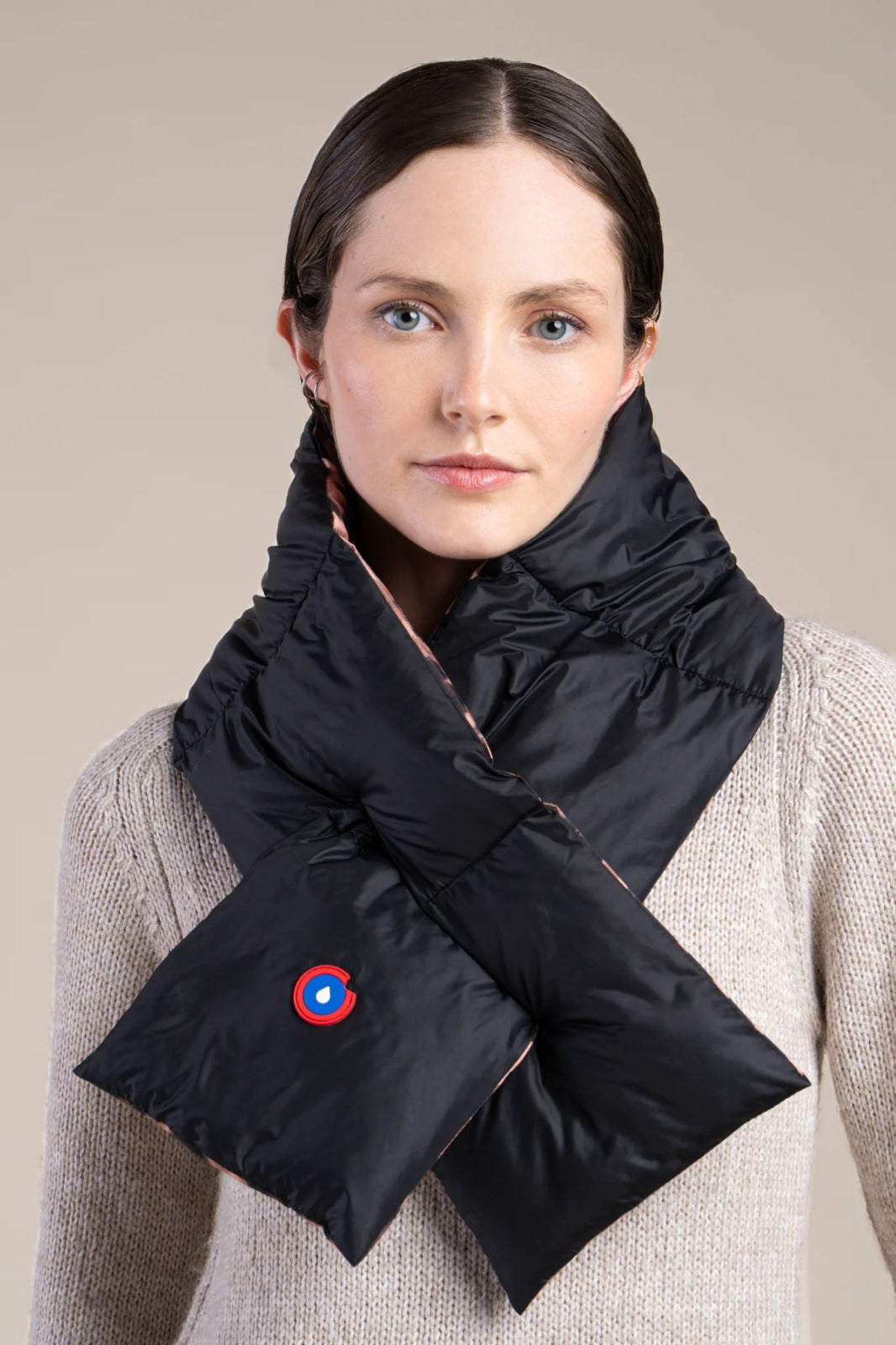 Alma waterproof reversible scarf #couleur_new-leopard-Black