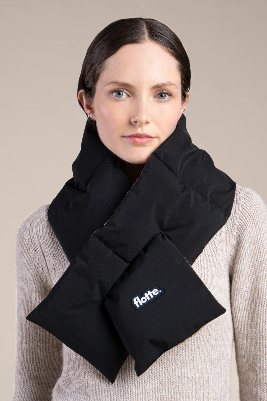 Alma reversible waterproof scarf #couleur_ombre-sahara