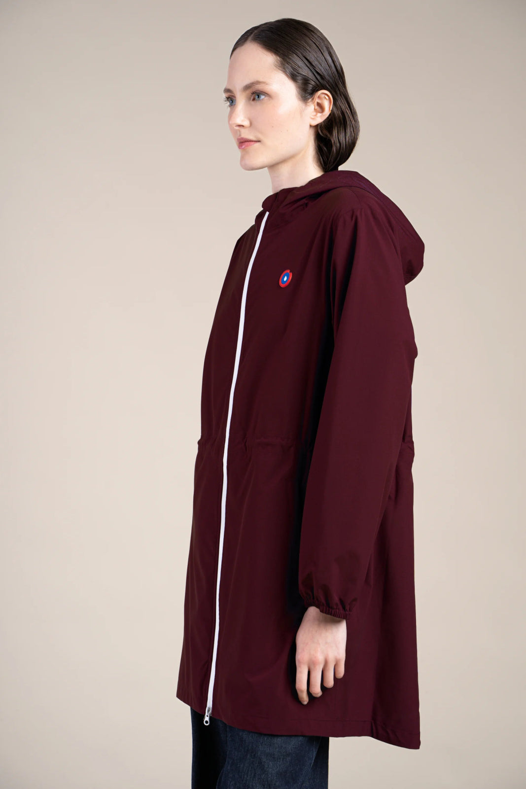 Amelot Classique - Long raincoat - Flotte #couleur_prune