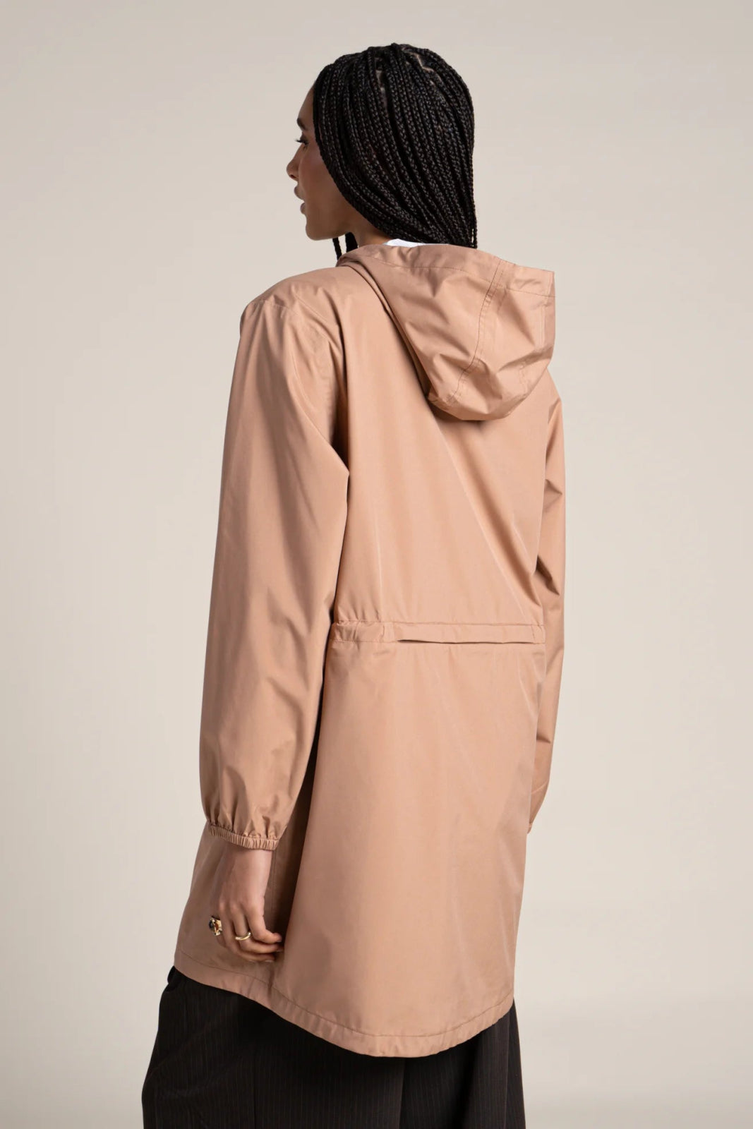 Amelot Classique - Long raincoat - Flotte cinnamon color #couleur_cannelle