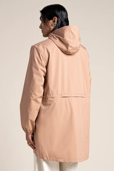 Amelot Classique - Long raincoat - Flotte cinnamon color #couleur_cannelle