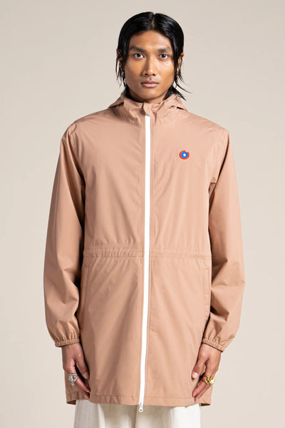 Amelot Classique - Long raincoat - Flotte cinnamon color #couleur_cannelle