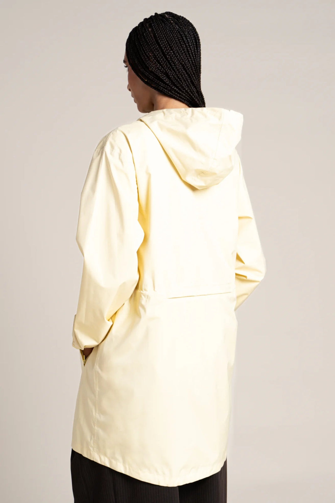 Amelot Couleur - Long raincoat - Flotte color butter light yellow #couleur_butter