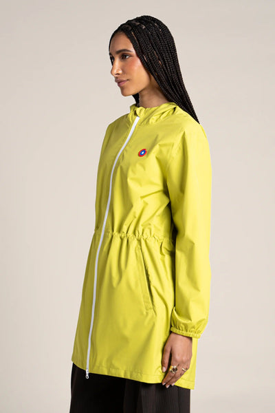 Amelot Couleur - Long raincoat - Flotte matcha color green #couleur_matcha