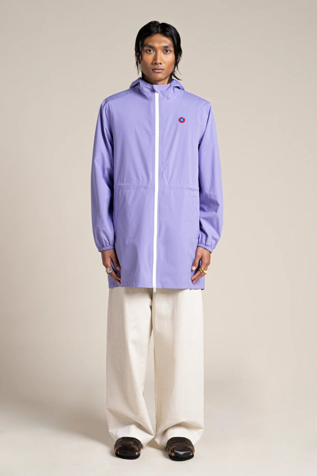 Amelot Couleur - Long raincoat - Flotte couleur parme violet #couleur_parme