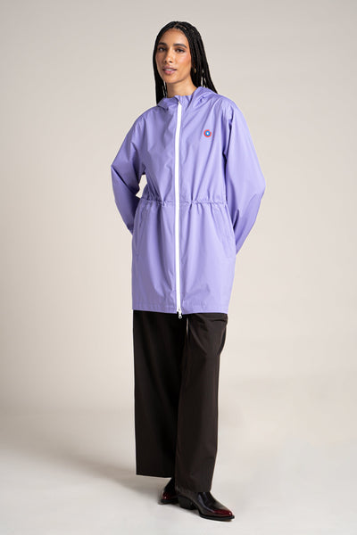 Amelot Couleur - Long raincoat - Flotte couleur parme violet #couleur_parme