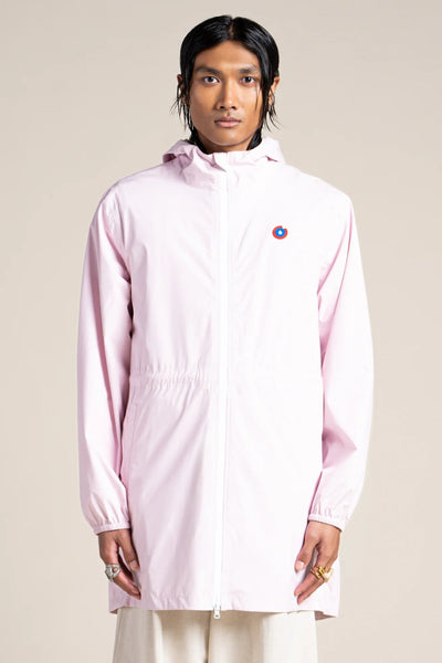 Amelot Couleur - Long raincoat - Flotte color marshmallow pale pink #couleur_marshmallow