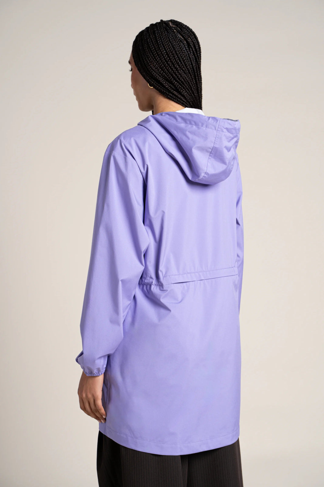 Amelot Couleur - Long raincoat - Flotte couleur parme violet #couleur_parme