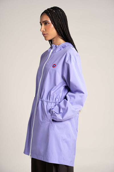 Amelot Couleur - Long raincoat - Flotte couleur parme violet #couleur_parme