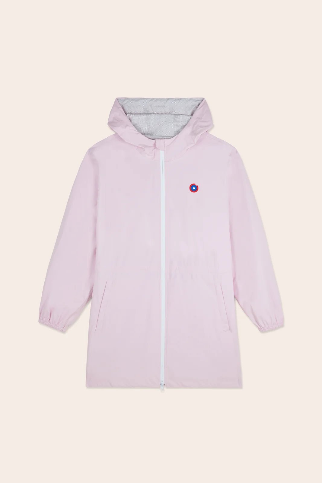 Amelot Couleur - Long raincoat - Flotte color marshmallow pale pink #couleur_marshmallow