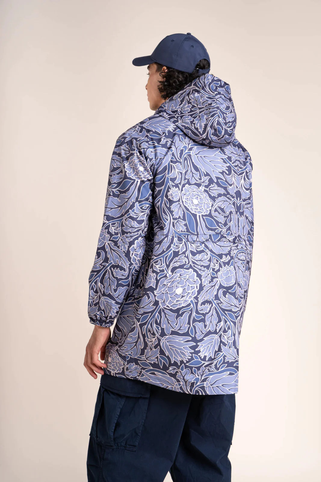 Amelot Printed - Long Raincoat - Flotte #couleur_bleuet