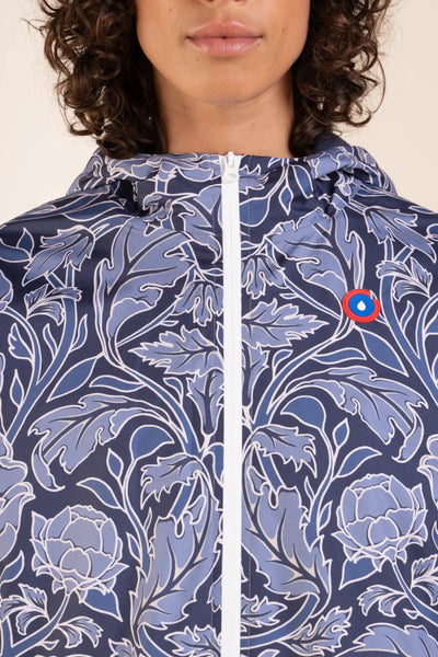 Amelot Printed - Long Raincoat - Flotte #couleur_bleuet