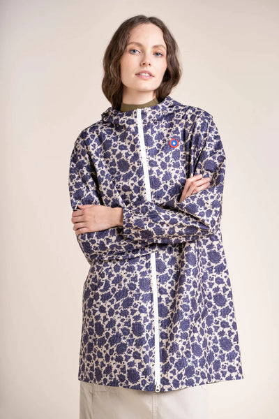 Amelot Printed - Long Raincoat - Flotte #couleur_rosier