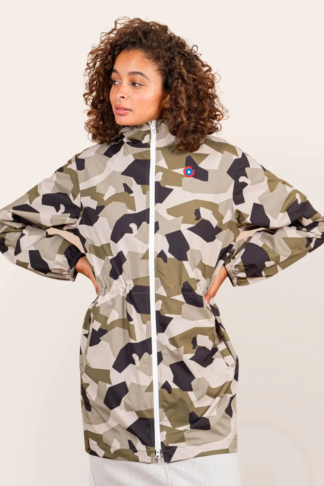 Amelot Printed - Long Raincoat - Flotte #couleur_camo