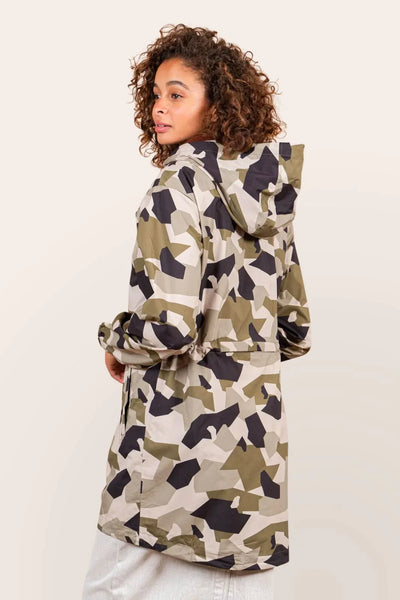 Amelot Printed - Long Raincoat - Flotte #couleur_camo