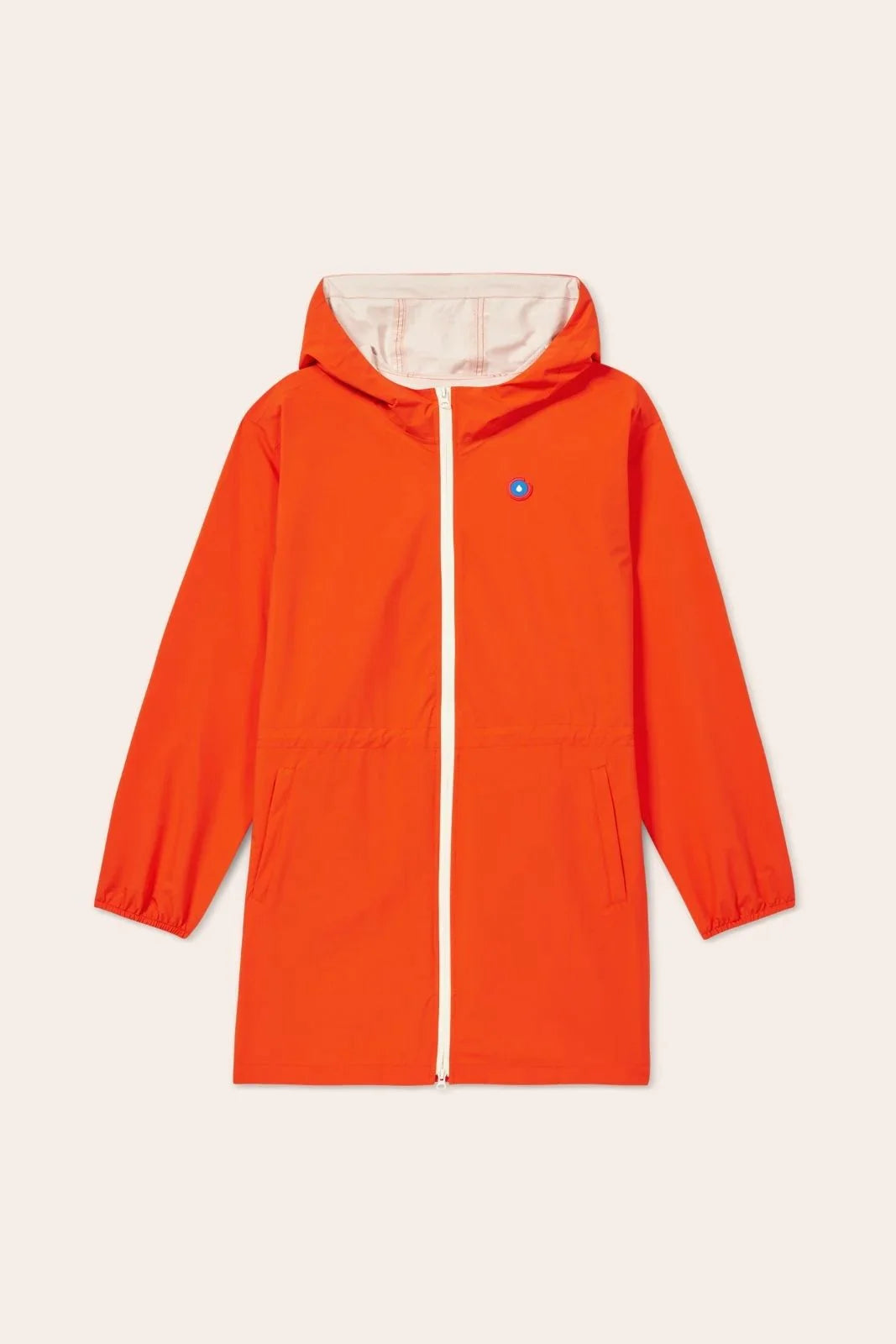 Amelot Couleur - Long raincoat - Flotte #couleur_tomate