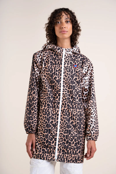 Amelot Printed - Long Raincoat - Flotte #couleur_leopard