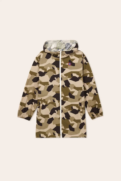 Amelot Printed - Long Raincoat - Flotte #couleur_camo