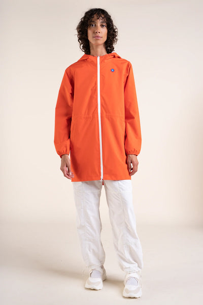 Amelot Couleur - Long raincoat - Flotte #couleur_tomate