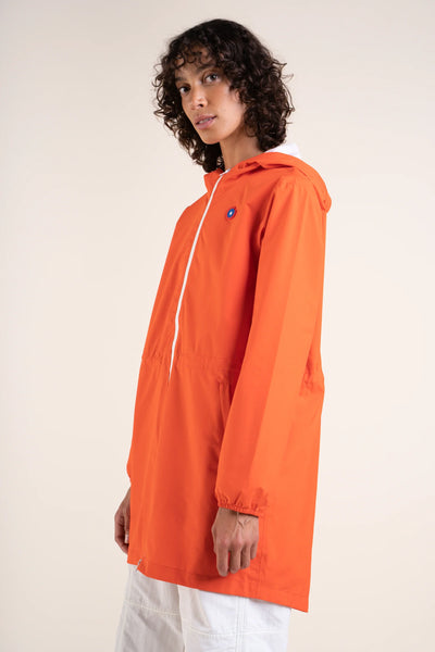 Amelot Couleur - Long raincoat - Flotte #couleur_tomate