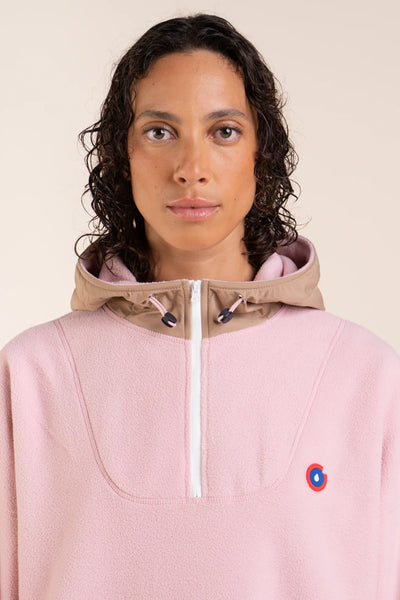 Belleville - Waterproof fleece hoodie - Flotte #couleur_bonbon