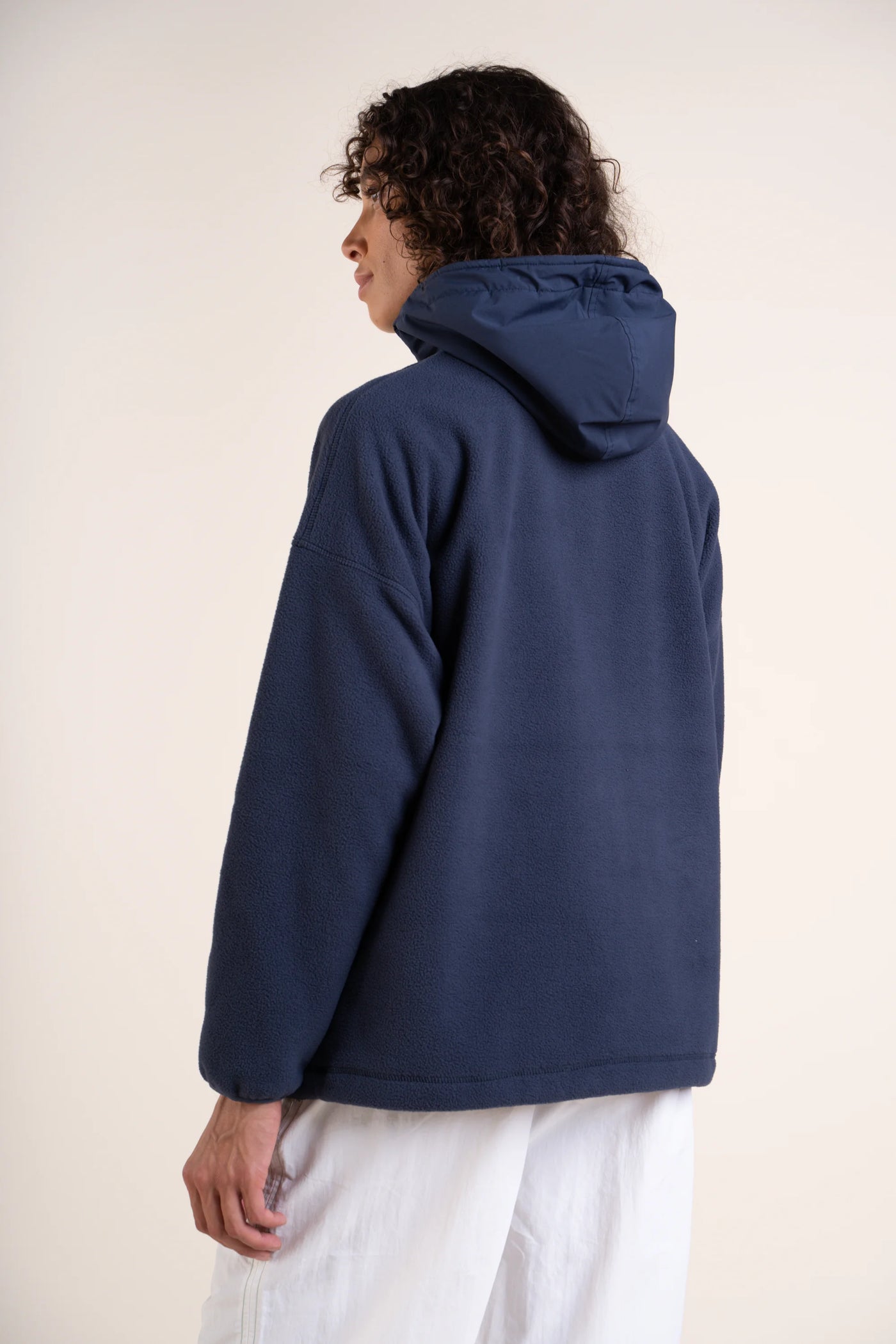 Belleville - Waterproof fleece hoodie - Flotte #couleur_indigo
