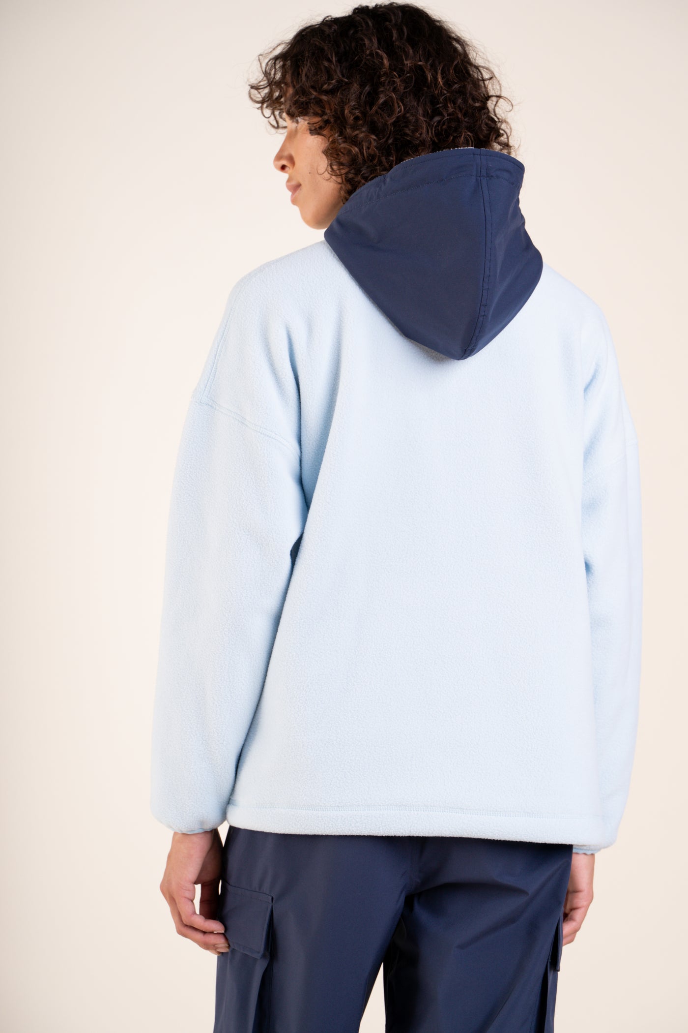 Belleville - Waterproof fleece hoodie - Flotte #couleur_iceberg