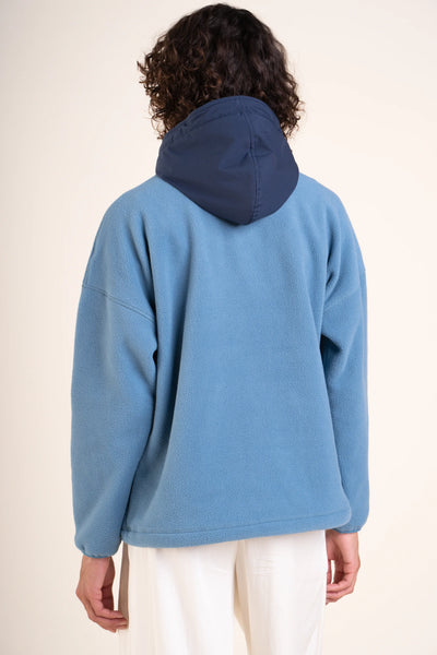 Belleville - Waterproof fleece hoodie - Flotte #couleur_orage