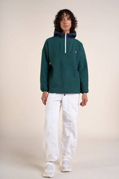 Belleville - Waterproof fleece hoodie - Flotte #couleur_sapin