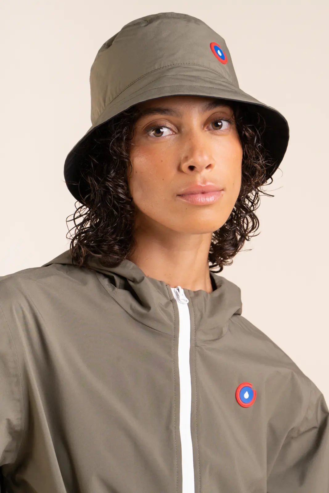 Reversible Bucket Hat - Waterproof Bob - Flotte #couleur_kaki-ombre