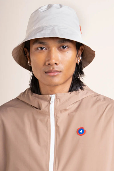 Le Bucket hat Reversible - Bucket hat Waterproof - Flotte #couleur_coquille-sahara