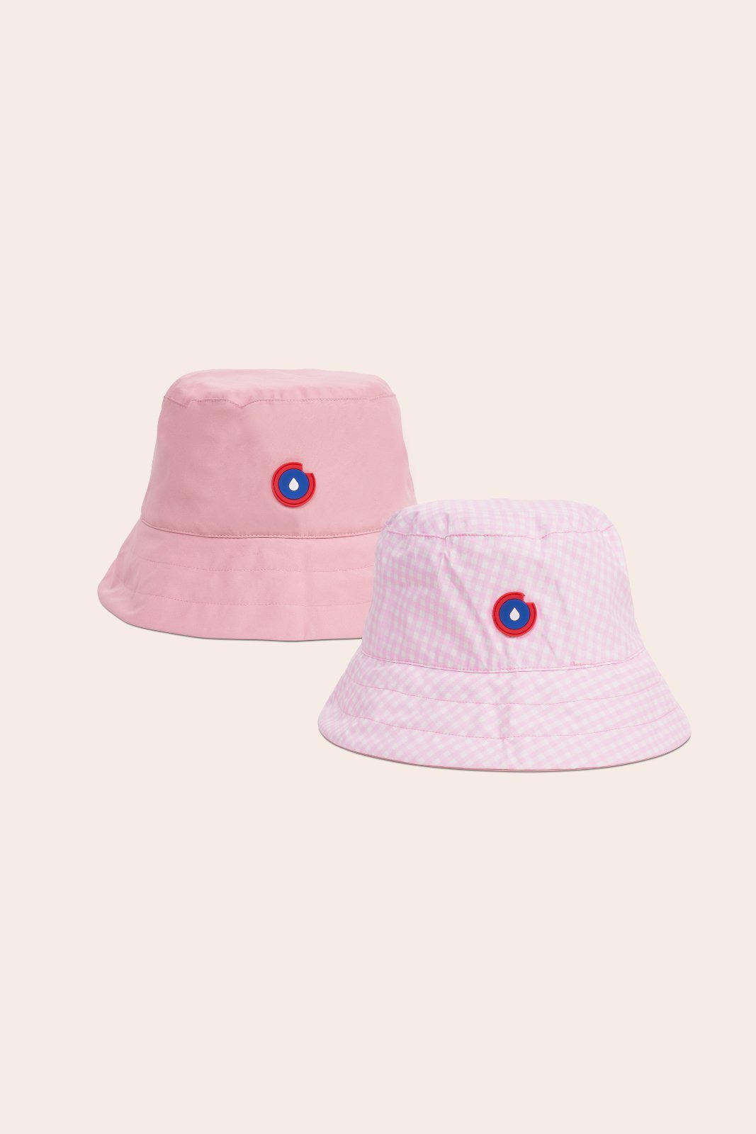 Le Bucket hat Reversible - Bucket hat Waterproof - Flotte #couleur_vichy-rose-bonbon