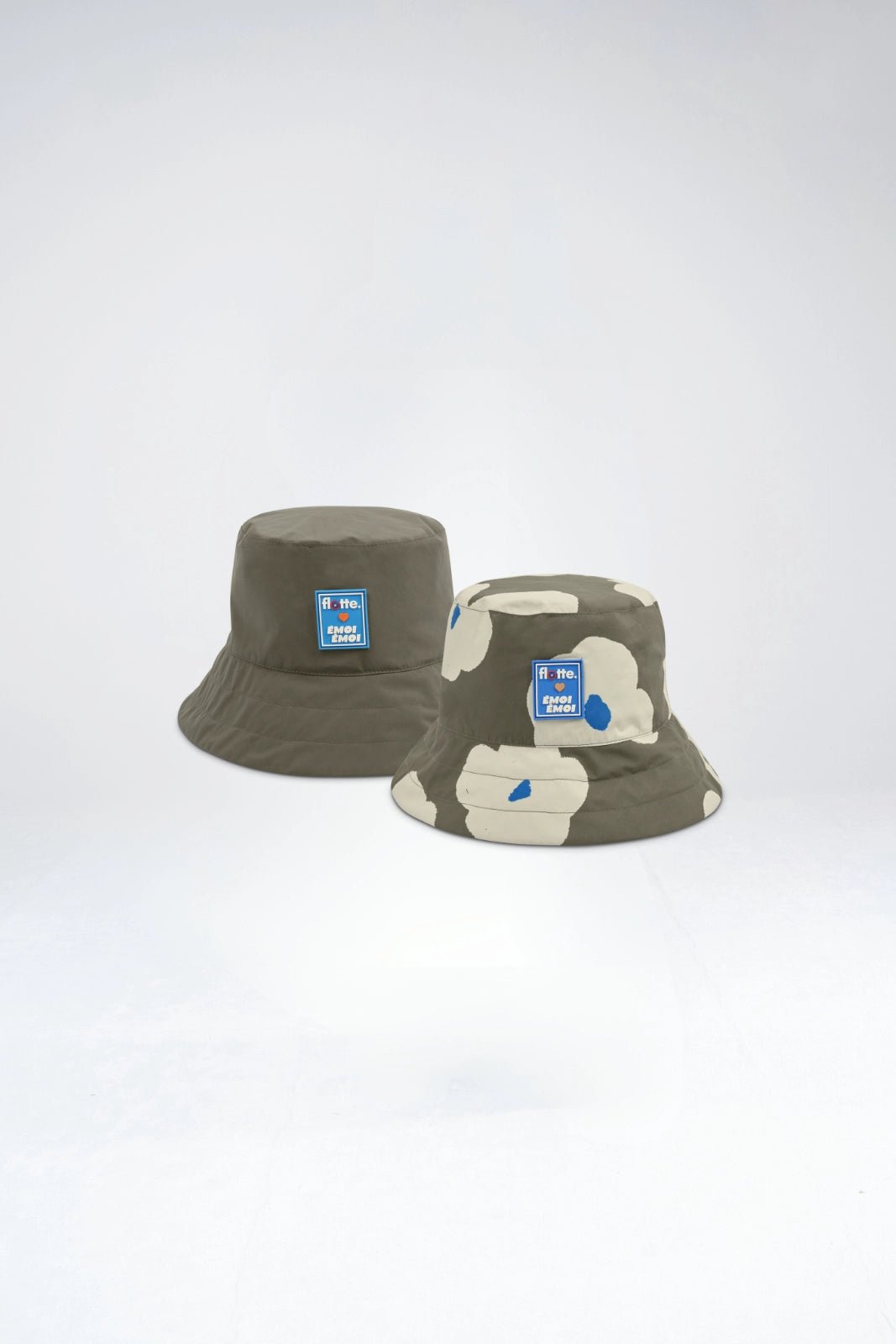 Bucket hat adult reversible - Flotte x Emoi Emoi #couleur_anemone