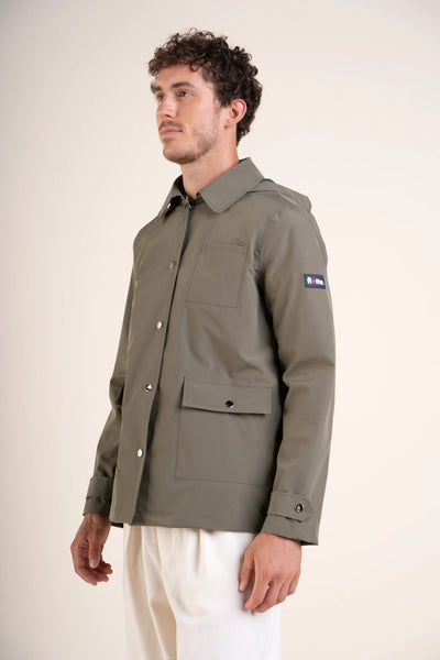 Bonne Nouvelle - Waterproof and windproof jacket Made in France - #couleur_kaki