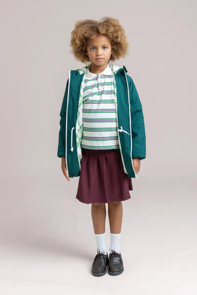 Cadet - Short fleece-lined parka -Children - Flotte #couleur_sapin