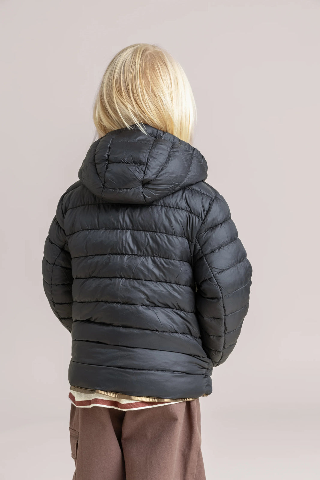 Chaligny - Children's Reversible Down Jacket - Flotte #couleur_gold-Black