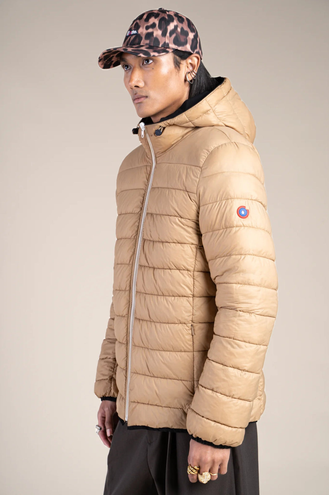 Charonne - Reversible waterproof down jacket - Flotte #couleur_ombre-sahara