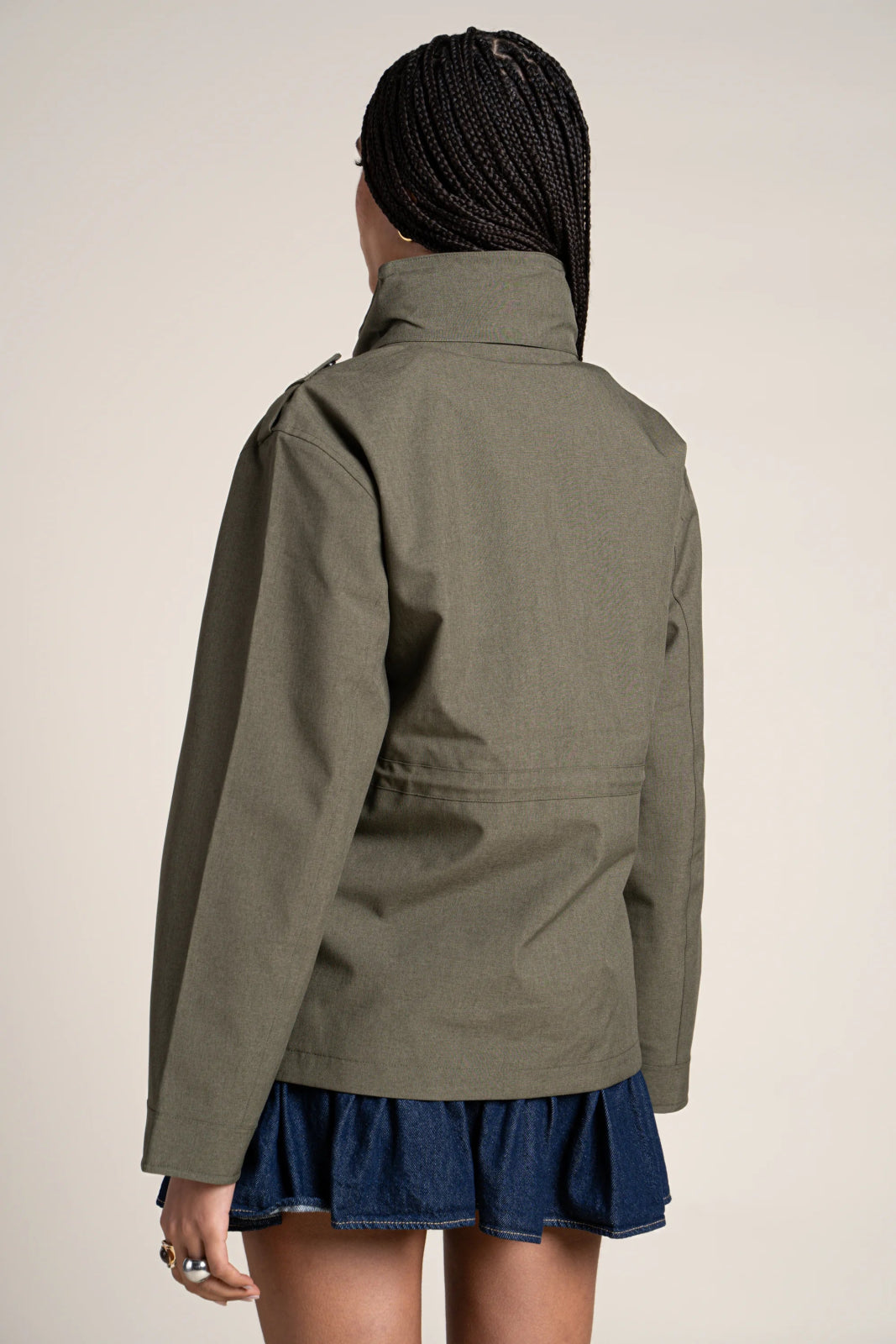 Flandres - Waterproof multi-pocket safari jacket with drawstrings at waist - color kaki #couleur_kaki