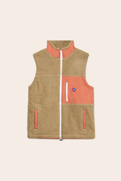 Sleeveless Fleece Jacket color Sahara/Ginger #couleur_sahara-ginger