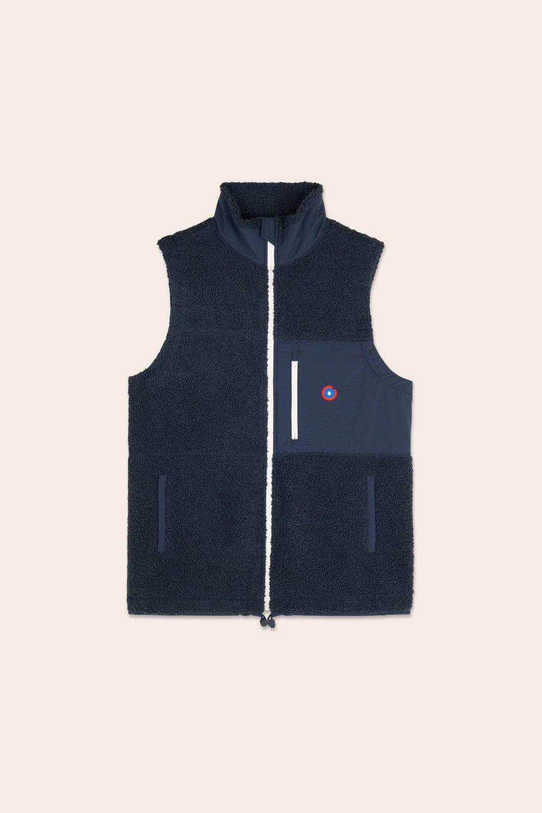 Indigo/indigo sleeveless fleece jacket #couleur_indigo